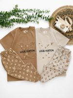 ست تیشرت شلوارک lv اسپرت دختر پسری (کد501)